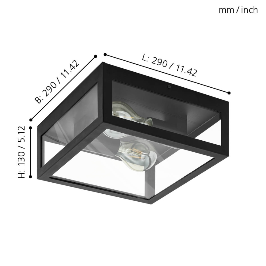 Eglo - Luz de teto de casa de banho 2xE27/40W/230V