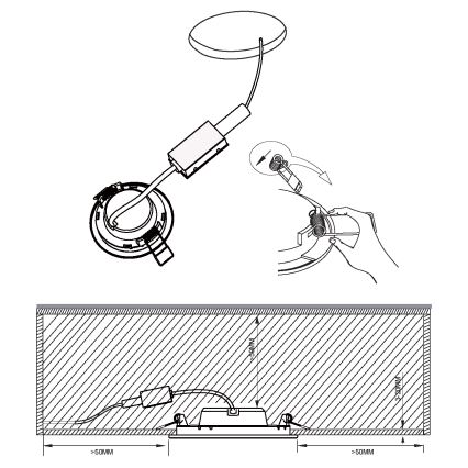 Eglo - Foco de encastrar LED LED/2,7W/230V