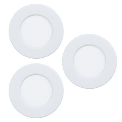 Eglo - CONJUNTO 3x Foco de encastrar LED FUEVA 5 1xLED/2,7W/230V