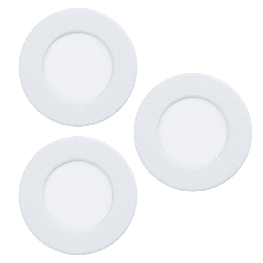 Eglo - CONJUNTO 3x Foco de encastrar LED FUEVA 5 1xLED/2,7W/230V