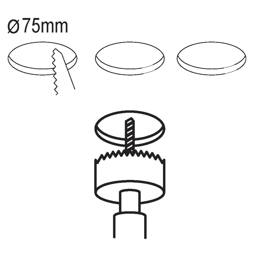 Eglo - CONJUNTO 3x Foco de encastrar LED FUEVA 5 1xLED/2,7W/230V