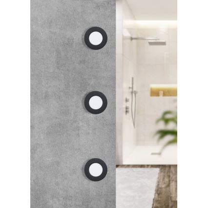 Eglo - Candeeiro de tecto embutido para casa de banho LED/2,7W/230V IP44 ø 8,6 cm