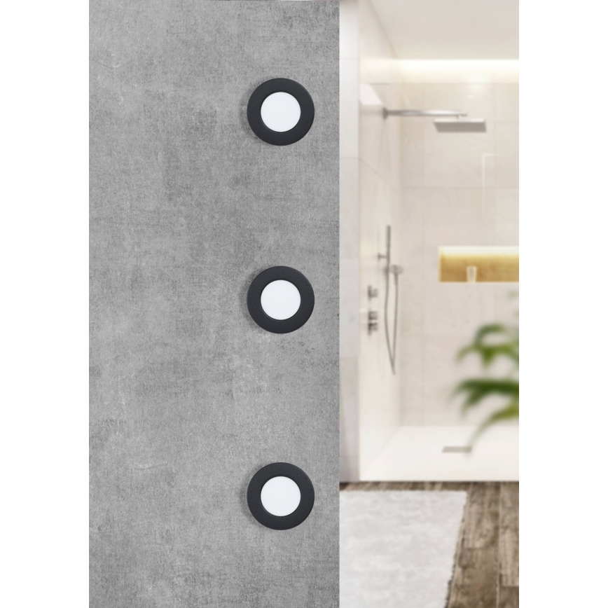 Eglo - Candeeiro de tecto embutido para casa de banho LED/2,7W/230V IP44 ø 8,6 cm