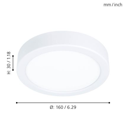 Eglo - Luz de teto LED LED/10,5W/230V
