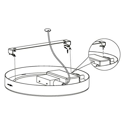 Eglo - Luz de teto LED LED/10,5W/230V