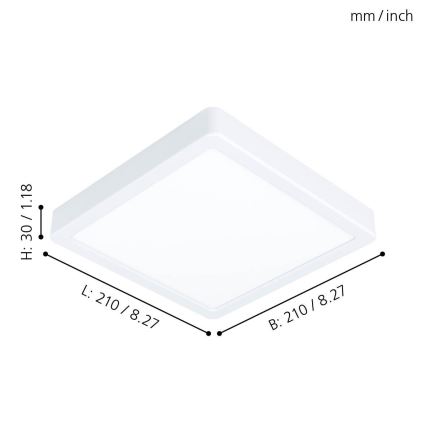 Eglo - Luz de teto LED LED/16,5W/230V