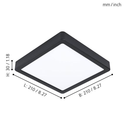 Eglo - Luz de teto LED LED/16,5W/230V