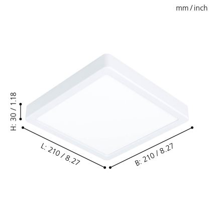 Eglo - Luz de teto LED LED/16,5W/230V