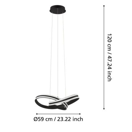 Eglo - Candelabro num fio LED 2xLED/18W/230V