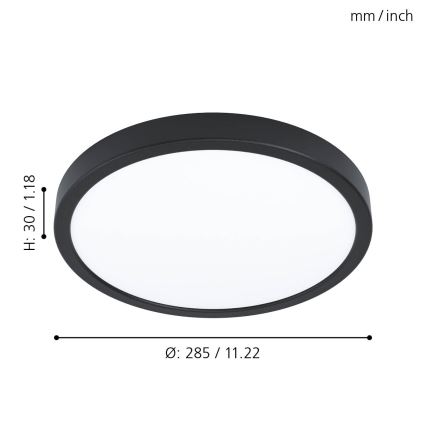 Eglo - Iluminação de teto LED com regulação LED/20W/230V