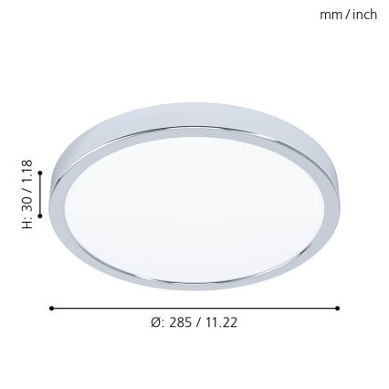 Eglo - Luz de teto de casa de banho LED LED/20W/230V IP44