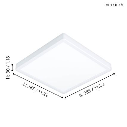 Eglo - Luz de teto de casa de banho LED LED/20W/230V IP44