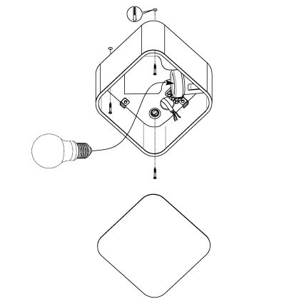 Eglo - Luz de teto 1xE27/28W/230V