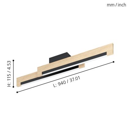 Eglo - Iluminação de teto LED com regulação 2xLED/10W/230V