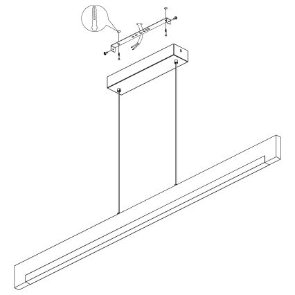 Eglo - Candelabro suspenso LED com regulação LED/25,5W/230V