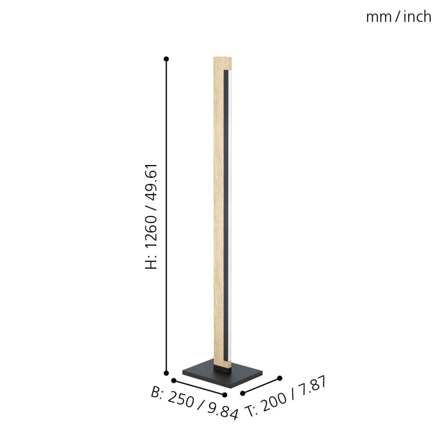 Eglo - LED Regulação táctil candeeiro de chão CAMACHO LED/22W/230V