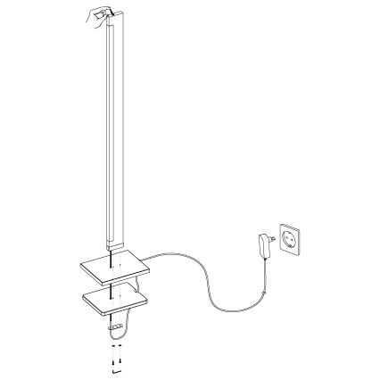 Eglo - LED Regulação táctil candeeiro de chão CAMACHO LED/22W/230V