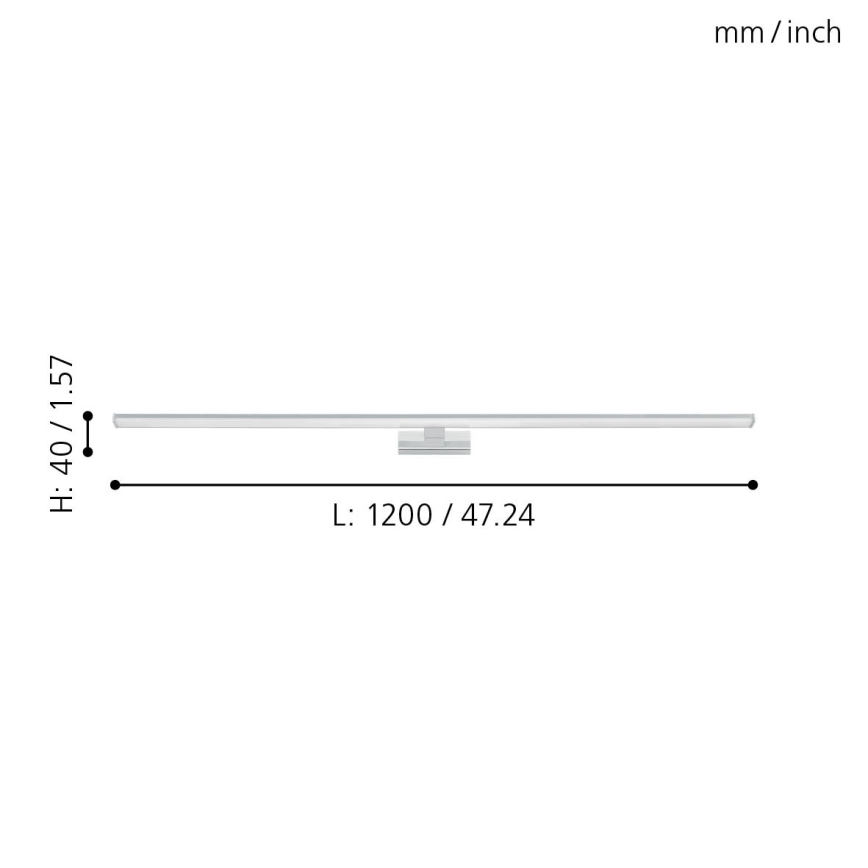 Eglo - Iluminação de espelho para casa de banho LED LED/14W/230V 4000K 120 cm IP44