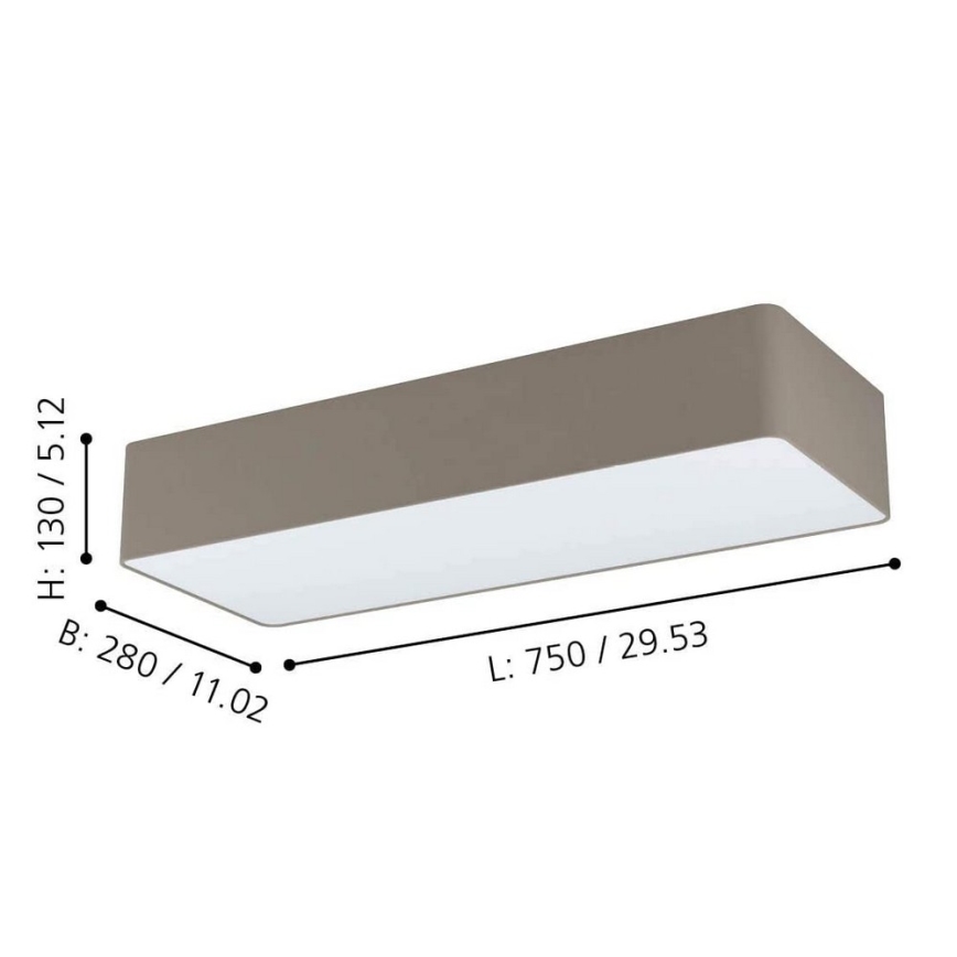 Eglo - Luz de teto 3xE27/28W/230V