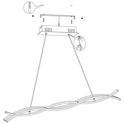 Eglo - Candelabro suspenso LED LED/36W/230V