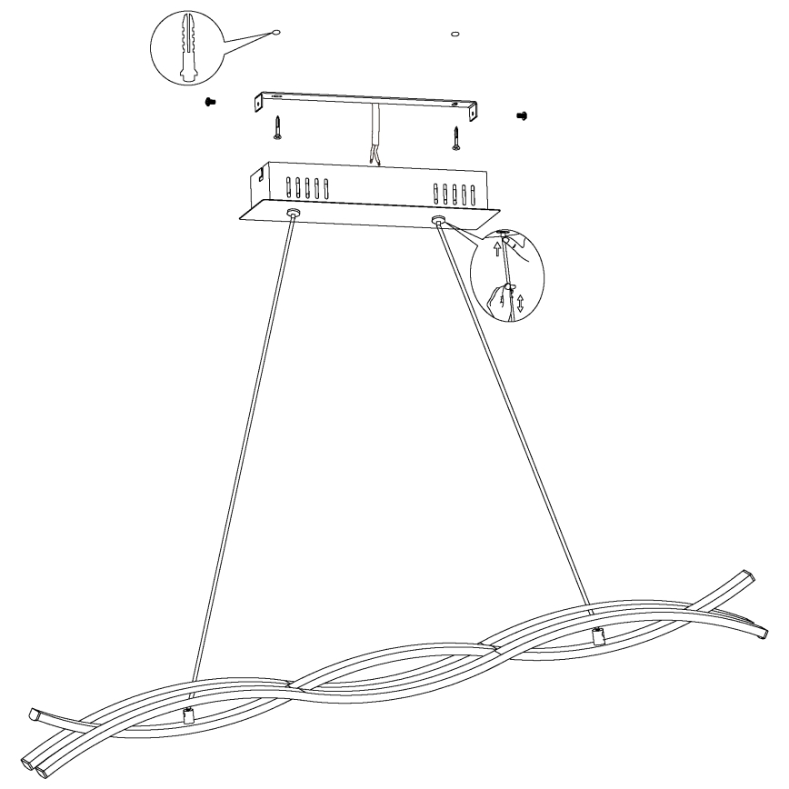 Eglo - Candelabro suspenso LED LED/36W/230V