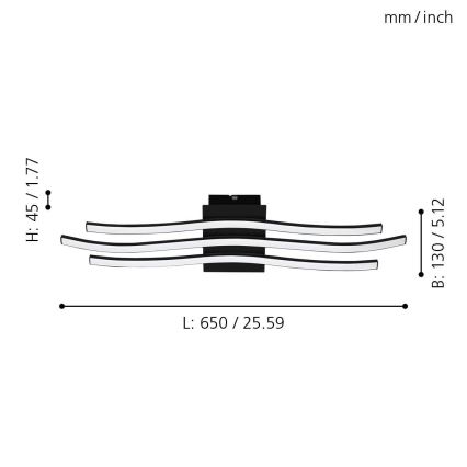 Eglo - Luz de teto LED LED/21W/230V