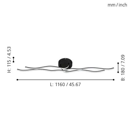 Eglo - Candelabro fixo LED LED/36W/230V