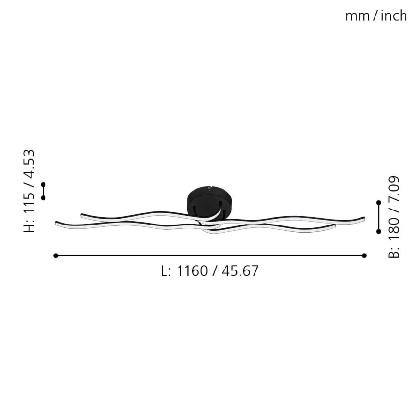 Eglo - Candelabro fixo LED LED/36W/230V