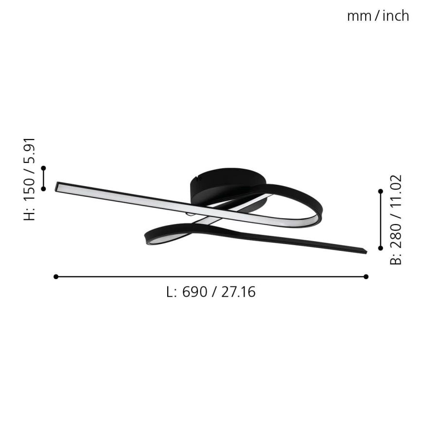 Eglo - Luz de teto LED LED/21W/230V