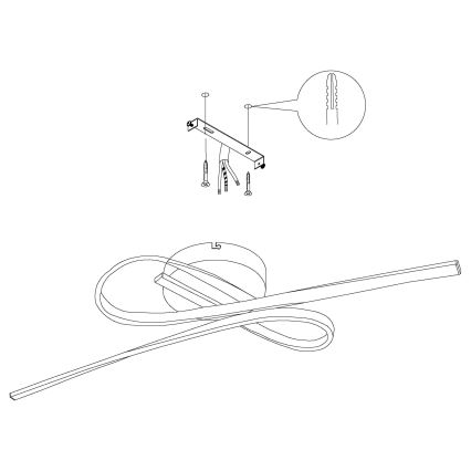 Eglo - Luz de teto LED LED/21W/230V