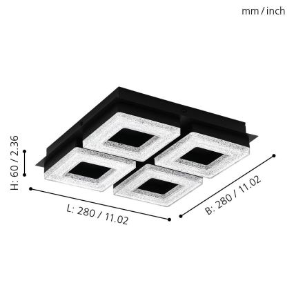 Eglo - Luz de teto LED 4xLED/4W/230V