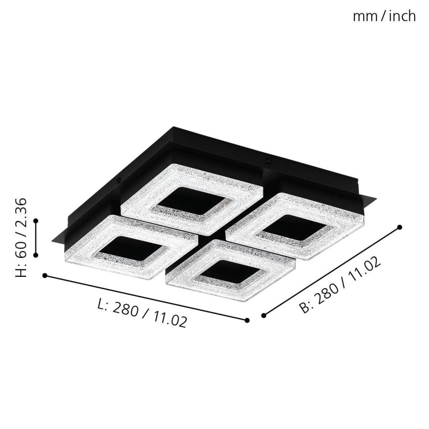 Eglo - Luz de teto LED 4xLED/4W/230V