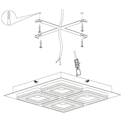 Eglo - Luz de teto LED 4xLED/4W/230V