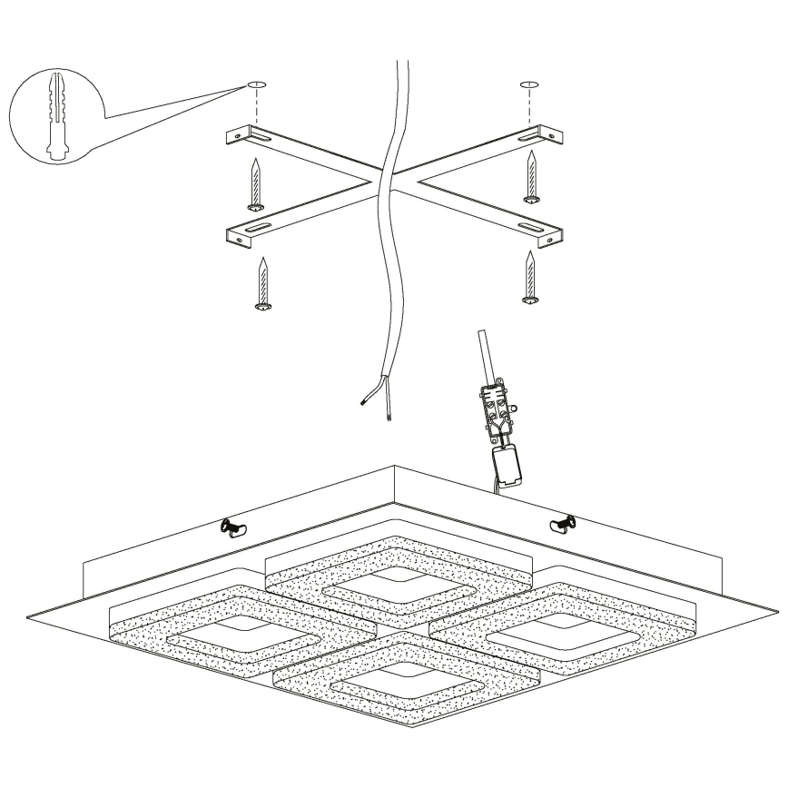Eglo - Luz de teto LED 4xLED/4W/230V
