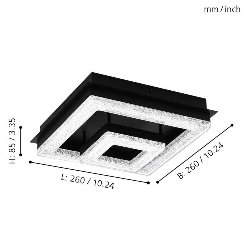 Eglo - Luz de teto LED LED/12W/230V