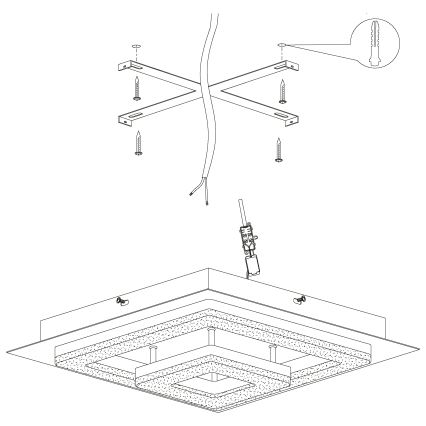 Eglo - Luz de teto LED LED/12W/230V