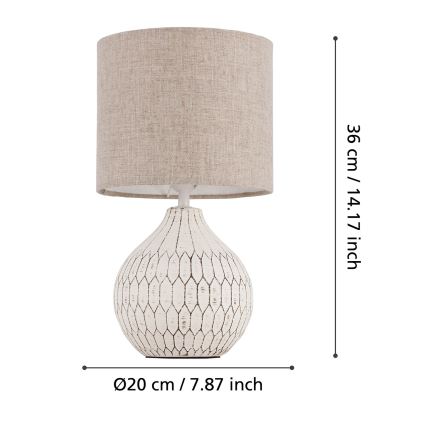 Eglo - Lâmpada de mesa 1xE27/40W/230V