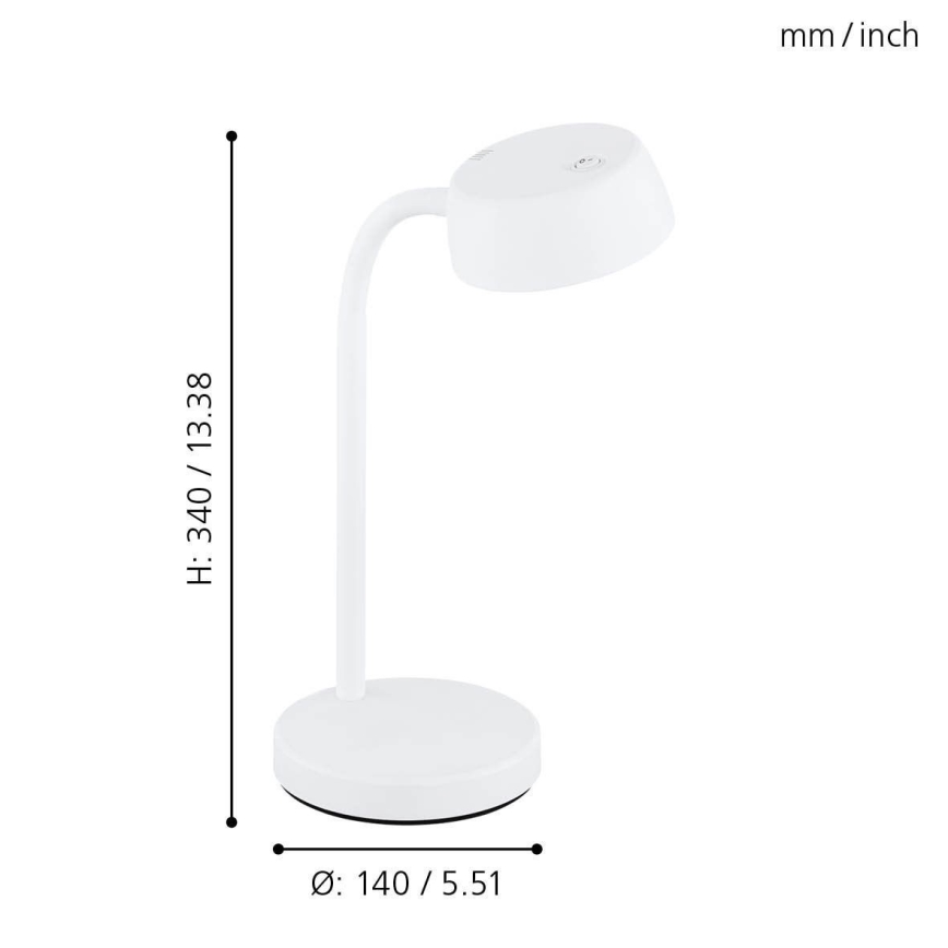 Eglo - Candeeiro de mesa LED LED/4,5W/230V