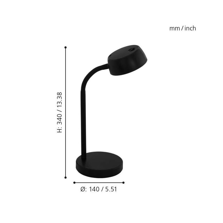 Eglo - Candeeiro de mesa LED LED/4,5W/230V