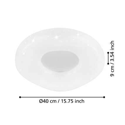 Eglo - Iluminação de teto LED com regulação LED/18W/230V + controlo remoto