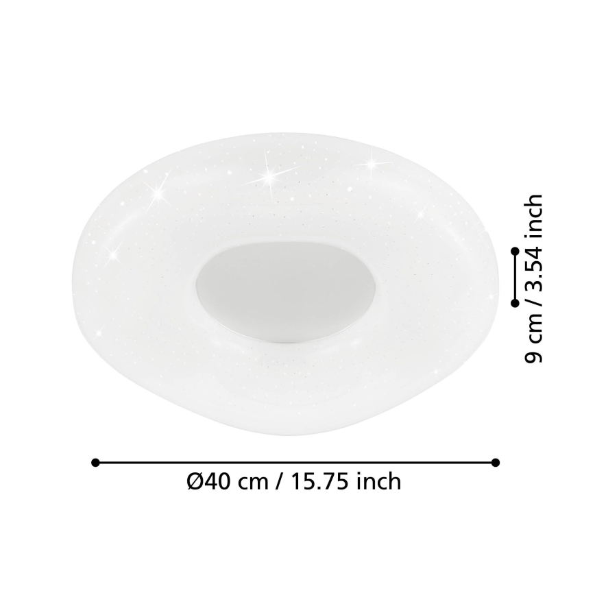 Eglo - Iluminação de teto LED com regulação LED/18W/230V + controlo remoto
