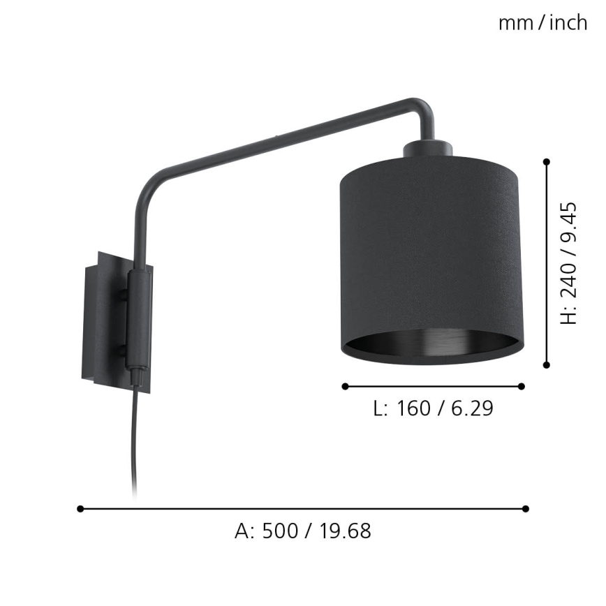 Eglo - Luz de parede 1xE27/40W/230V