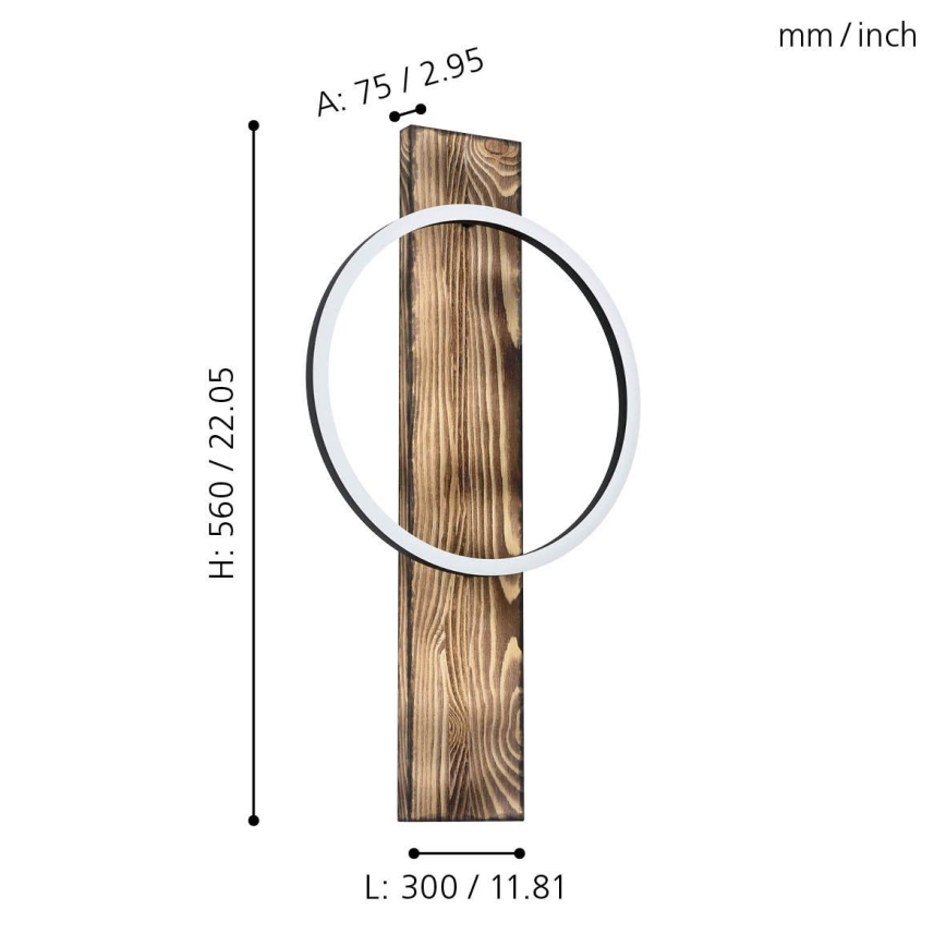 Eglo - Luz de parede LED LED/12W/230V