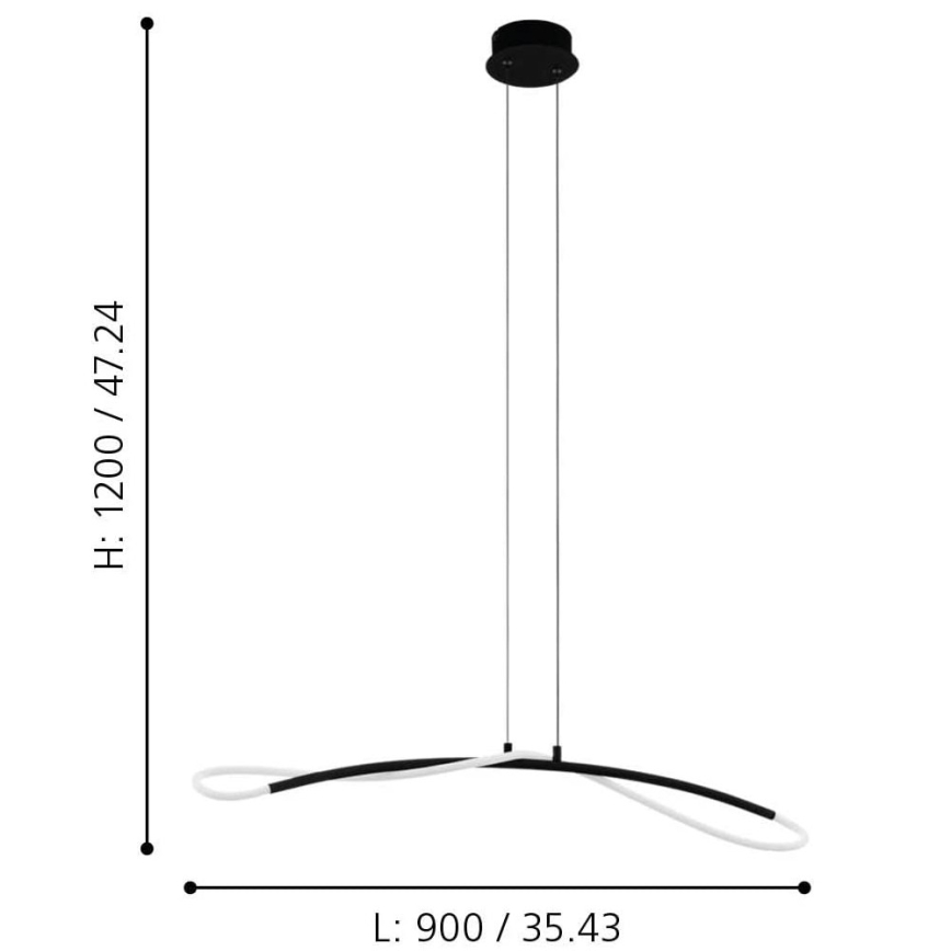 Eglo - Candelabro num fio LED LED/20W/230V