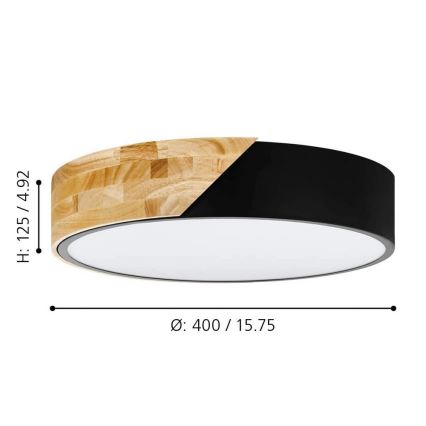 Eglo - Luz de teto 2xE27/28W/230V