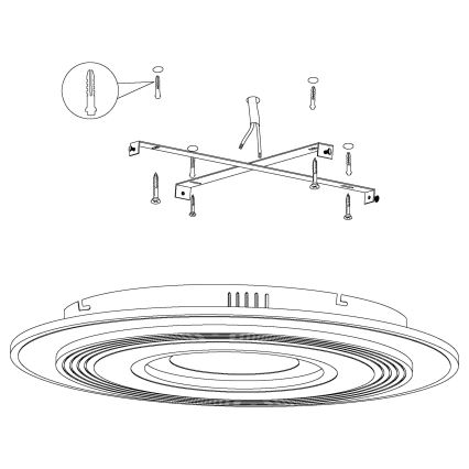 Eglo - Iluminação de teto LED 3xLED/16W/230V