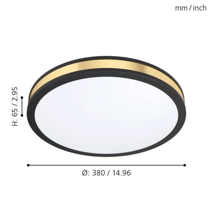 Eglo - Luz de teto LED LED/24W/230V