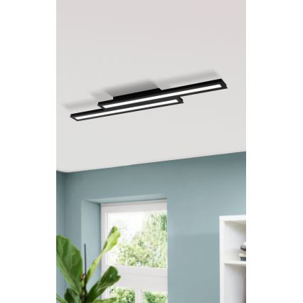 Eglo - Iluminação de teto LED RGB com regulação SALITERAS-C 2xLED/10W/230V