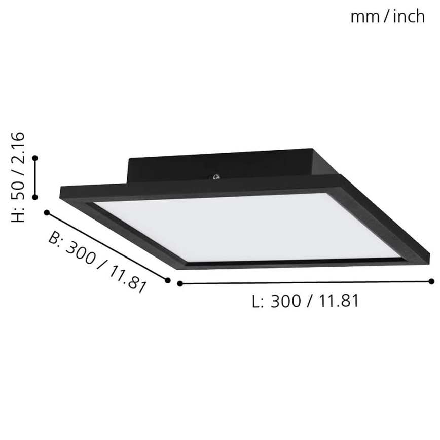 Eglo - Iluminação de teto LED RGB com regulação SALOBRENA-C LED/16W/230V + CR