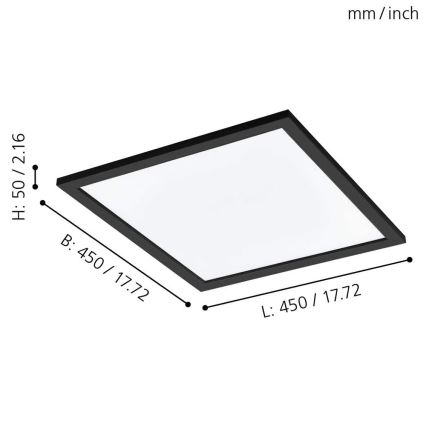 Eglo - Iluminação de teto LED RGBW com regulação SALOBRENA-C LED/20W/230V + RC